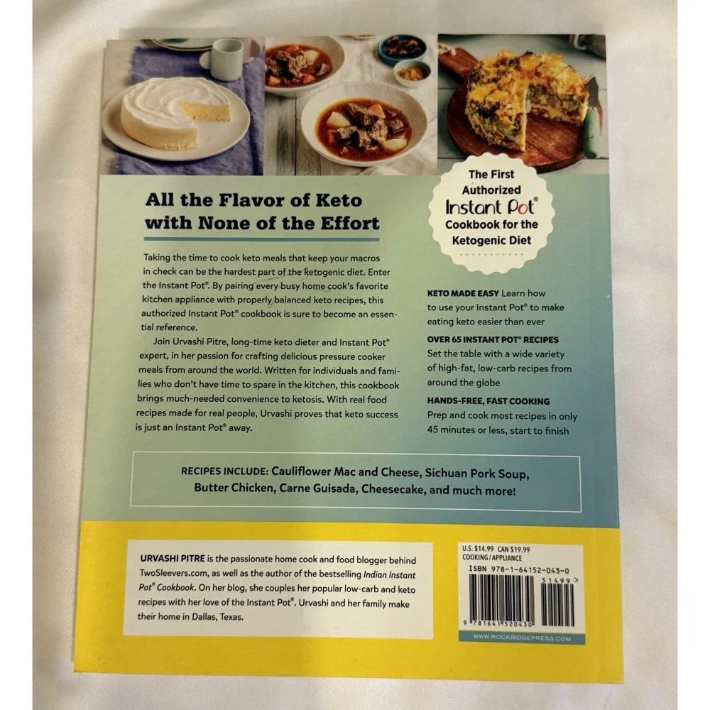 The Keto Instant Pot Cookbook Urvashi Pitre Paperback Keto Recipes Cookbook